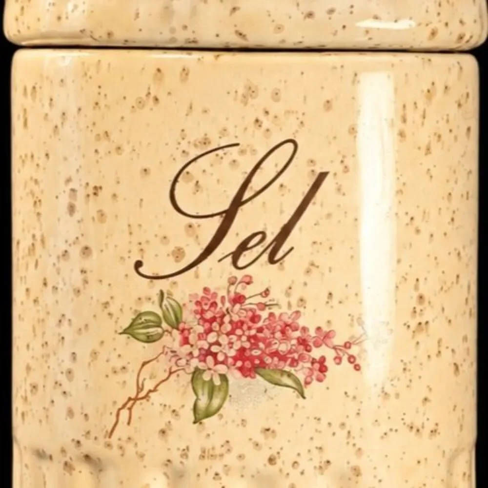 Vintage French Country 4 piece Canister by Blue Mountain Pottery, Country Charm